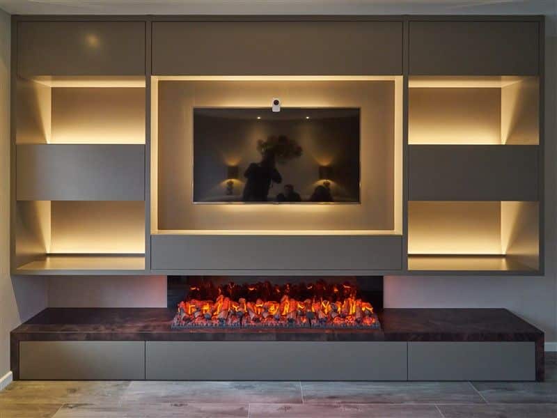 Cinewall met haard Den Haag