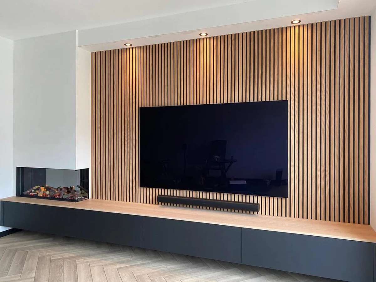 Cinewall met haard